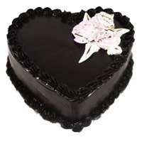 Cheapest Eggless Cakes to Jammu - Chocolate Truffle Heart Cake