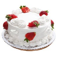 Send Eggless Cakes to Jammu - Strawberry Cake From 5 Star