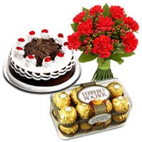 Same Day Midnight Cake Delivery to Jammu - Carnation Flowers to Jammu