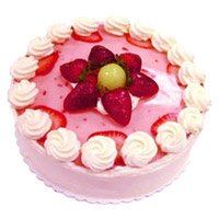 Deliver Early Morning Cake to Jammu - Strawberry Cake From 5 Star