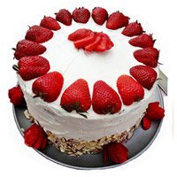 Cheapest Cakes to Jammu - Strawberry Cake From 5 Star